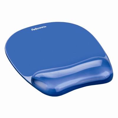 Fellowes 冰藍水晶啫喱手腕軟墊連滑鼠墊 Crystals Gel Wrist rest with mouse pad (blue)