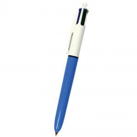BIC 四色原子筆 - 藍色筆桿 (藍、黑、紅及綠色) 4 Colours Pen - Blue Barrel (Blue, Black, Red & Green)