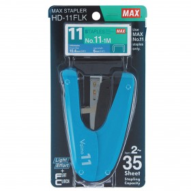 MAX HD-11FLK 省力平脚釘書機/ 藍色 (Flat Clinch & Effort Saving Stapler/ Blue)