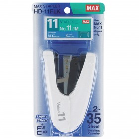 MAX HD-11FLK 省力平脚釘書機/ 白色 (Flat Clinch & Effort Saving Stapler/ White) 